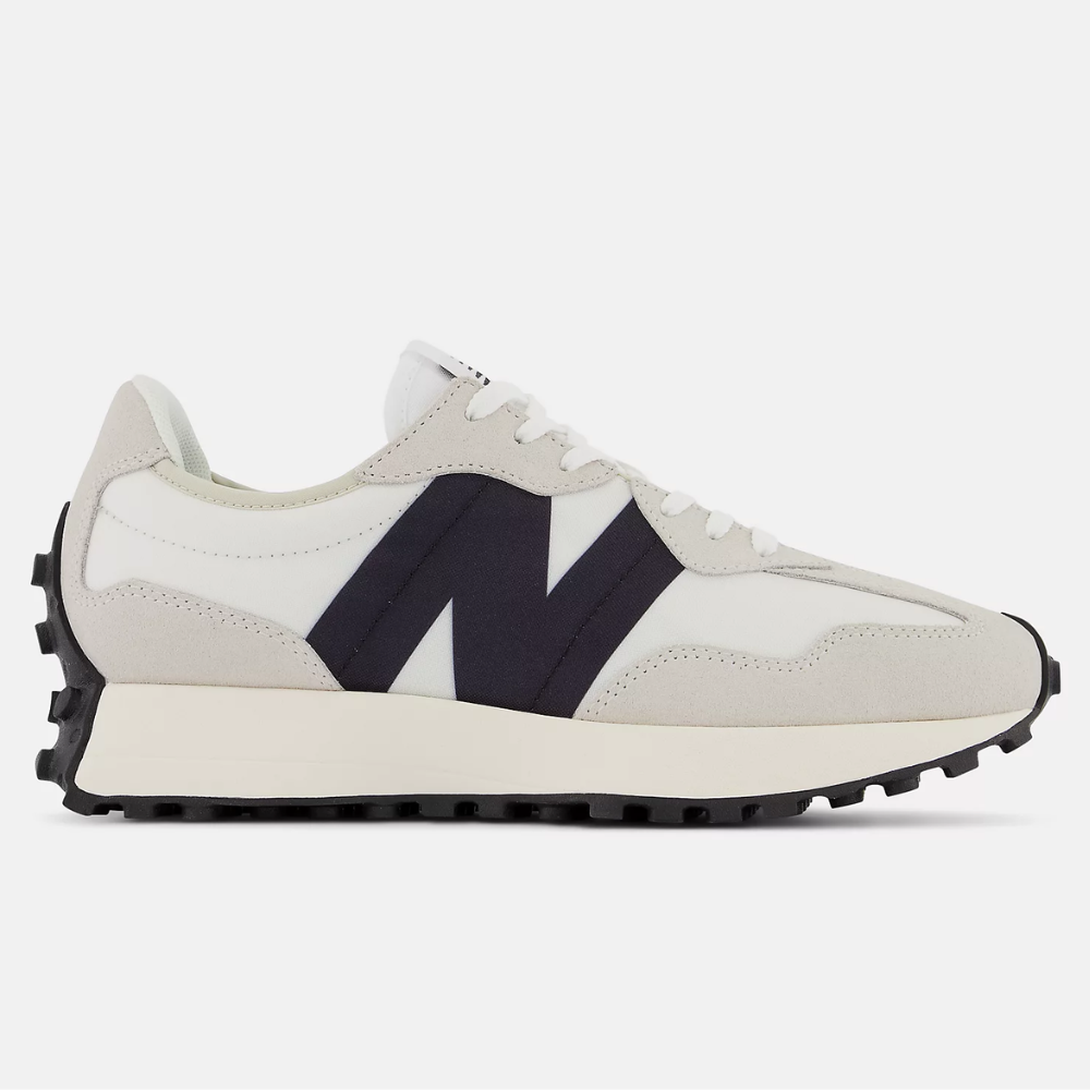 New Balance 327 Sea Salt Suede and Textile Low-Top Sneakers