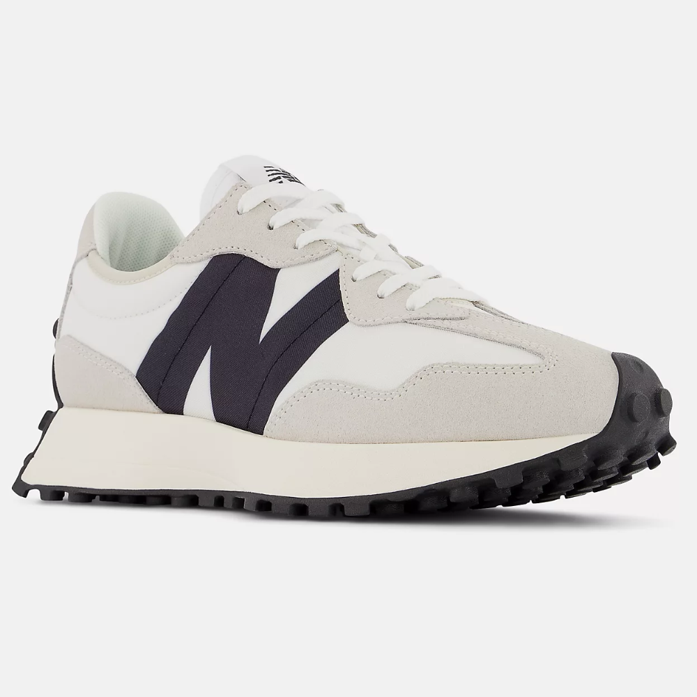 New Balance 327 Sea Salt Suede and Textile Low-Top Sneakers