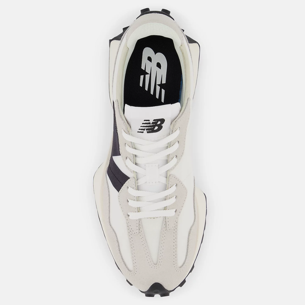 New Balance 327 Sea Salt Suede and Textile Low-Top Sneakers