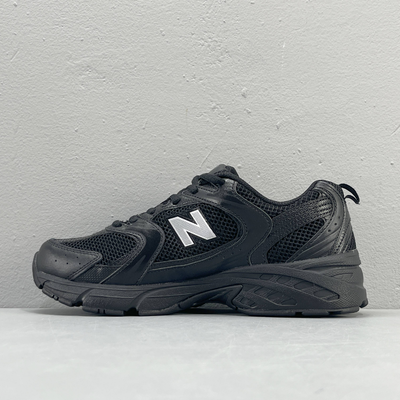New Balance 530 Black Low-Top Sneakers with Silver Accents