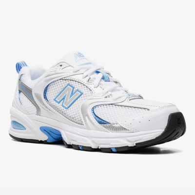 New Balance 530 White Metallic Blue Low-Top Sneakers