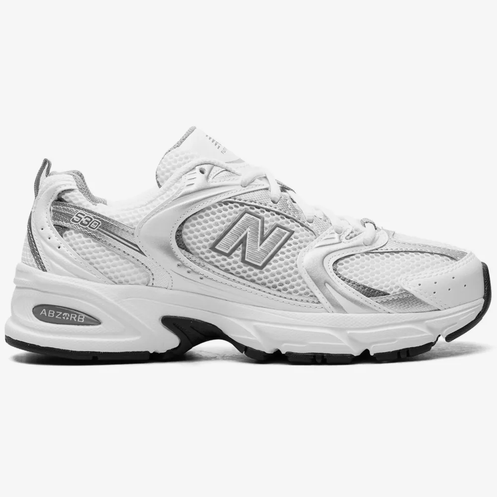 New Balance 530 White Silver Metallic Low-Top Sneakers