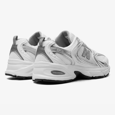 New Balance 530 White Silver Metallic Low-Top Sneakers