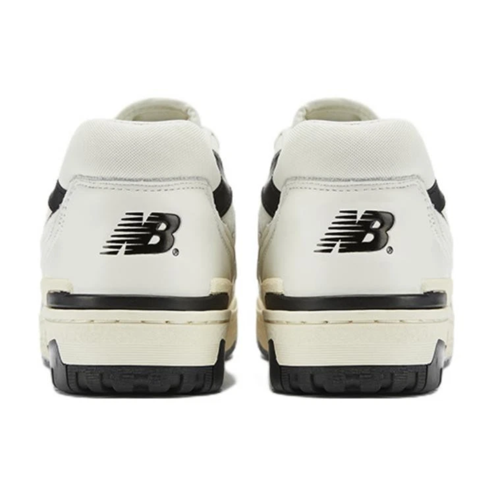 New Balance 550 Men's Cream Black Leather Sneakers - BB550LWT