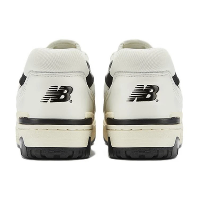 New Balance 550 Men's Cream Black Leather Sneakers - BB550LWT