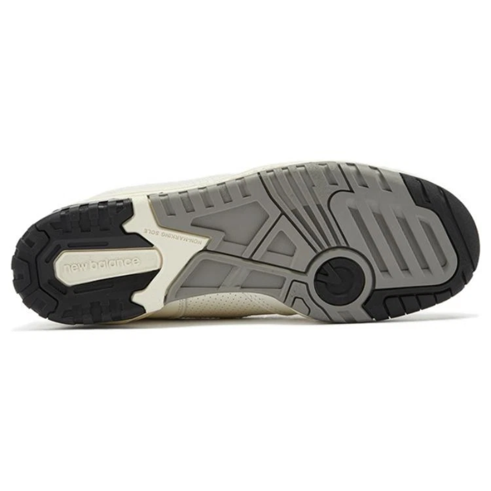 New Balance 550 Men's Cream Black Leather Sneakers - BB550LWT