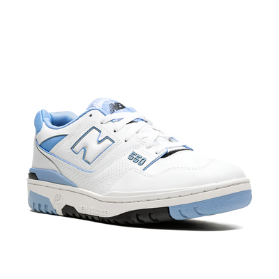 New Balance 550 White Carolina Blue Low-Top Sneakers