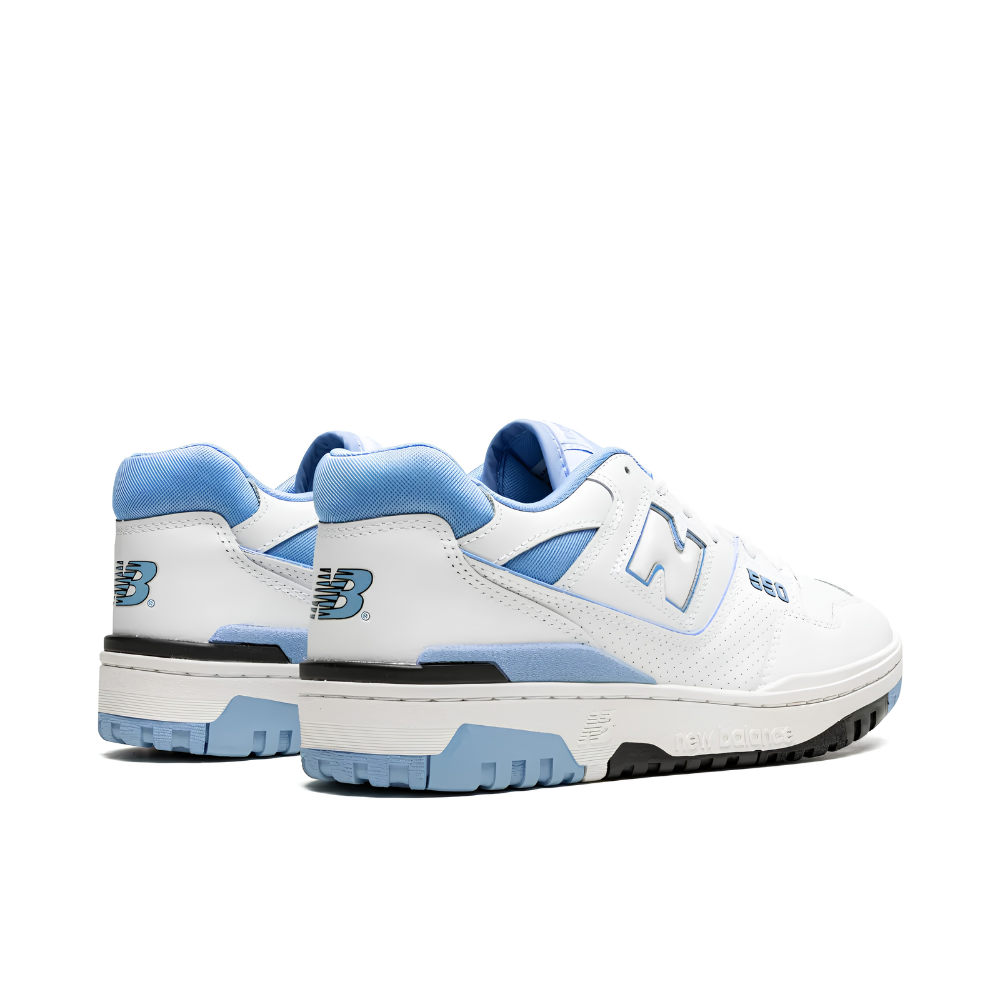 New Balance 550 White Carolina Blue Low-Top Sneakers