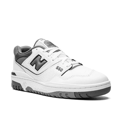 New Balance 550 White Grey Leather Low-Top Sneakers - BB550PB1