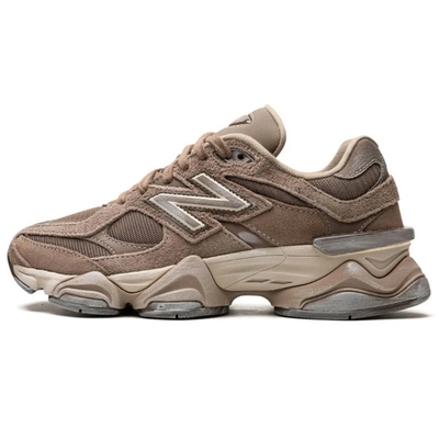 New Balance 9060 Mushroom Timberwolf Suede Mesh Sneakers