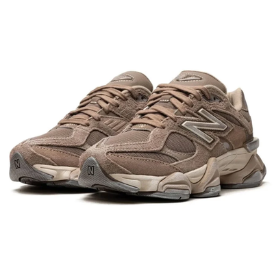 New Balance 9060 Mushroom Timberwolf Suede Mesh Sneakers