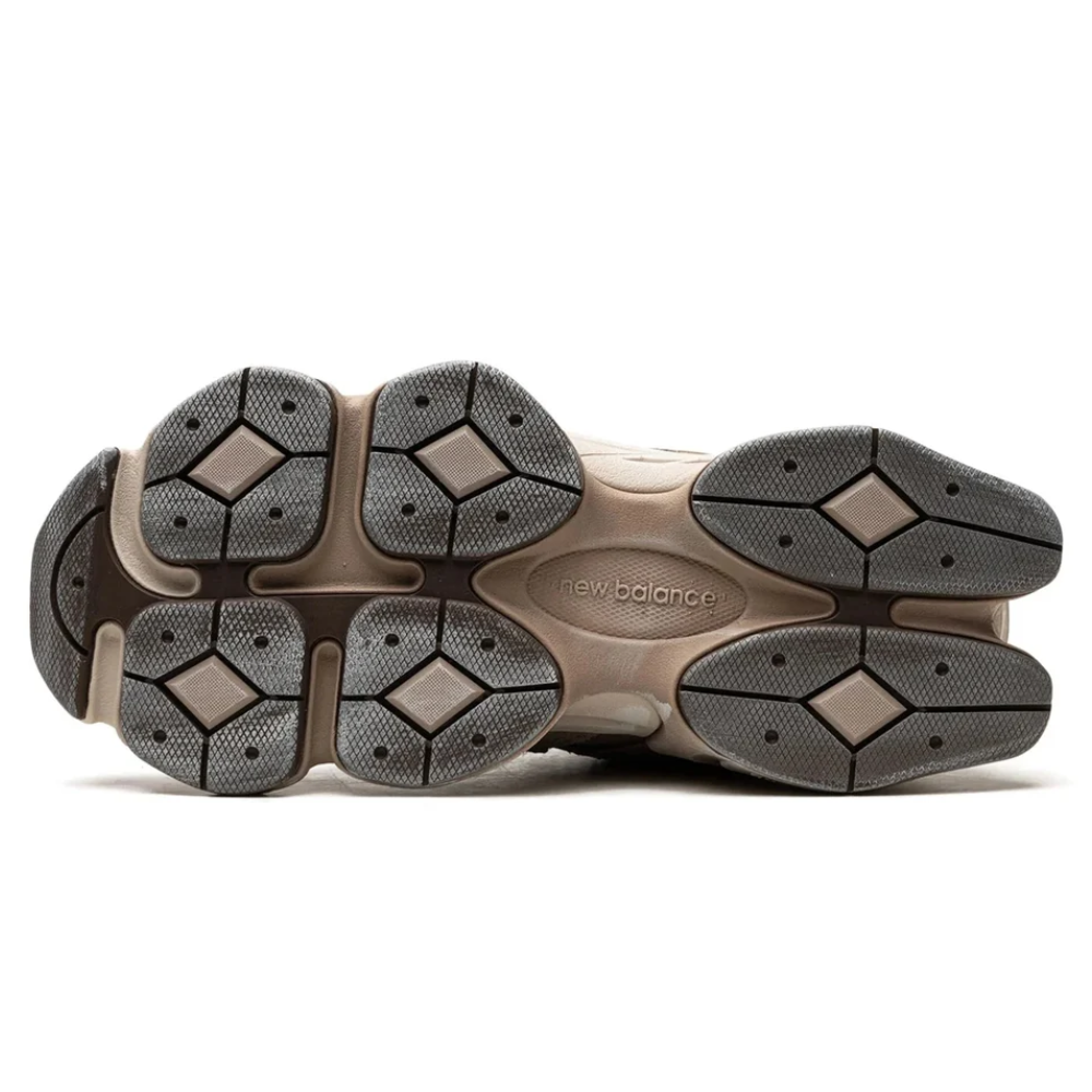 New Balance 9060 Mushroom Timberwolf Suede Mesh Sneakers