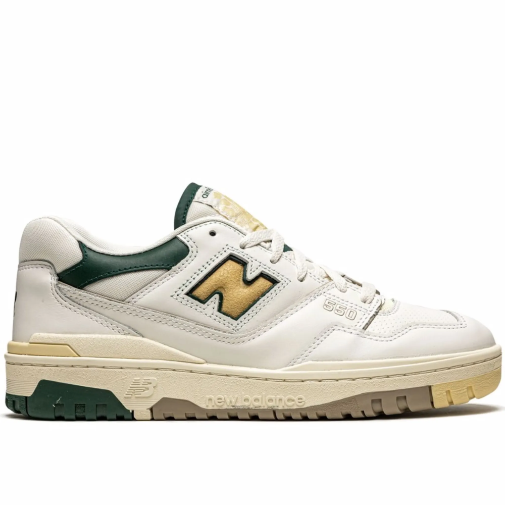 New Balance x Aimé Leon Dore 550 Natural Green Leather Sneakers