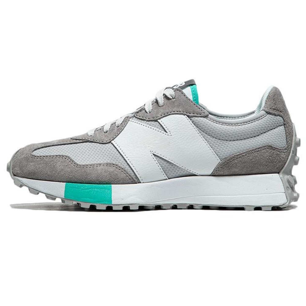 New Balance x Niko 327 Grey Blue Suede and Textile Low-Top Sneakers