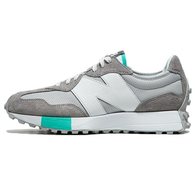 New Balance x Niko 327 Grey Blue Suede and Textile Low-Top Sneakers