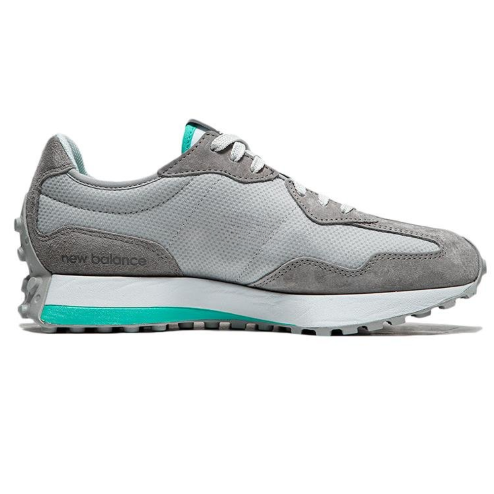 New Balance x Niko 327 Grey Blue Suede and Textile Low-Top Sneakers