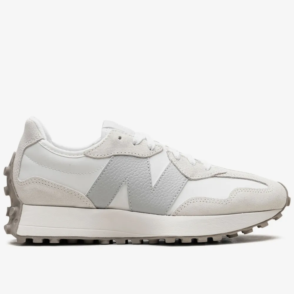 New Balance x Noritake 327 Light Grey Suede and Textile Low-Top Sneakers