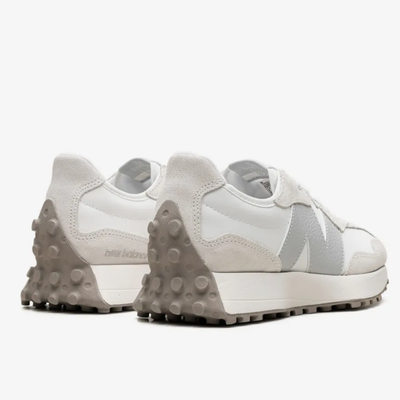 New Balance x Noritake 327 Light Grey Suede and Textile Low-Top Sneakers