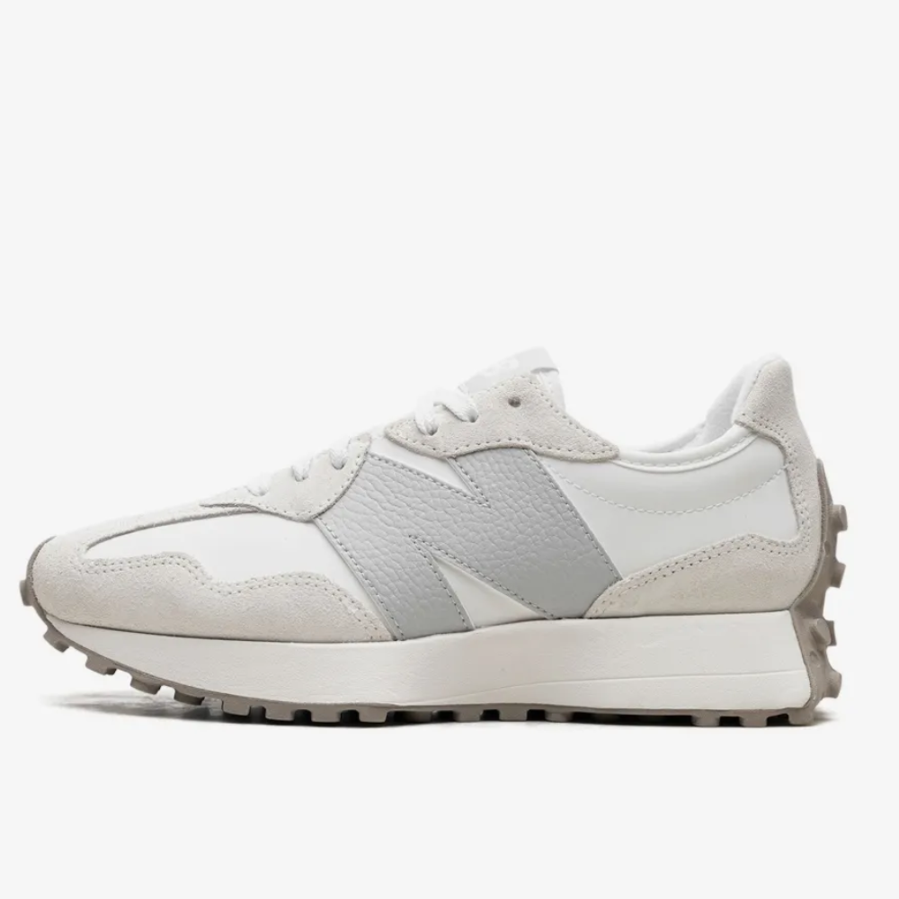 New Balance x Noritake 327 Light Grey Suede and Textile Low-Top Sneakers