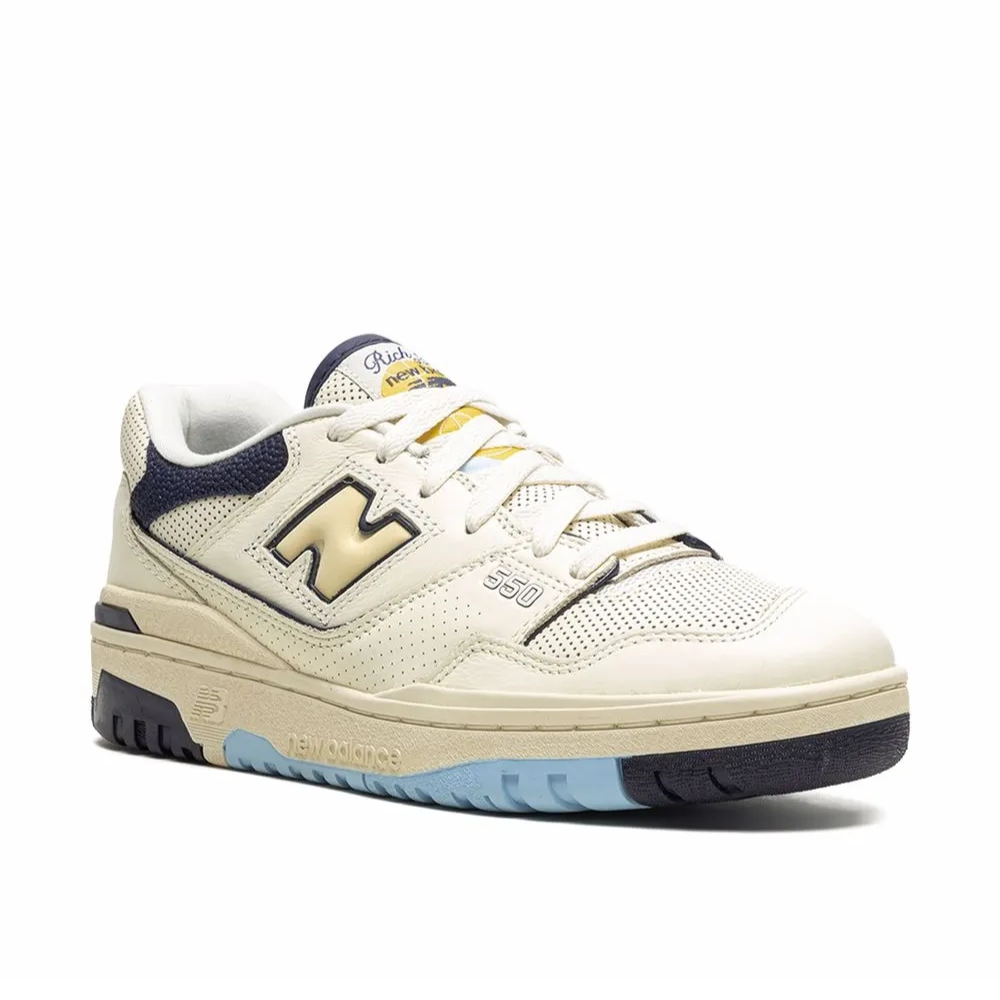 New Balance x Rich Paul 550 Men's Cream Navy Leather Sneakers - BB550RP1