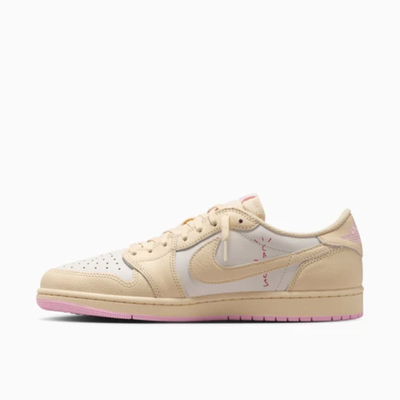 Nike Air Jordan 1 Low OG SP x Travis Scott Muslin Shy Pink Sneakers