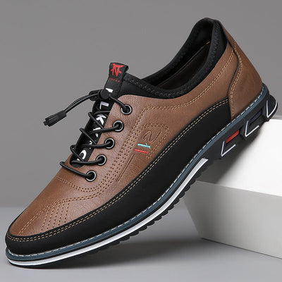 Men’s Multi Panel Lace-Up Sneakers - Low Top Casual Trainers
