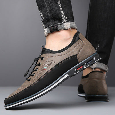 Men’s Multi Panel Lace-Up Sneakers - Low Top Casual Trainers