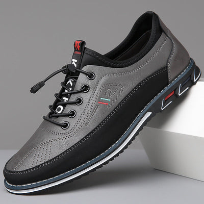 Men’s Multi Panel Lace-Up Sneakers - Low Top Casual Trainers