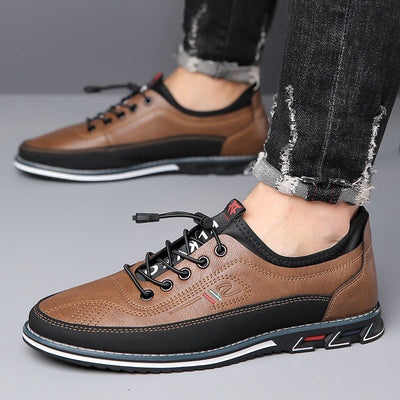Men’s Multi Panel Lace-Up Sneakers - Low Top Casual Trainers