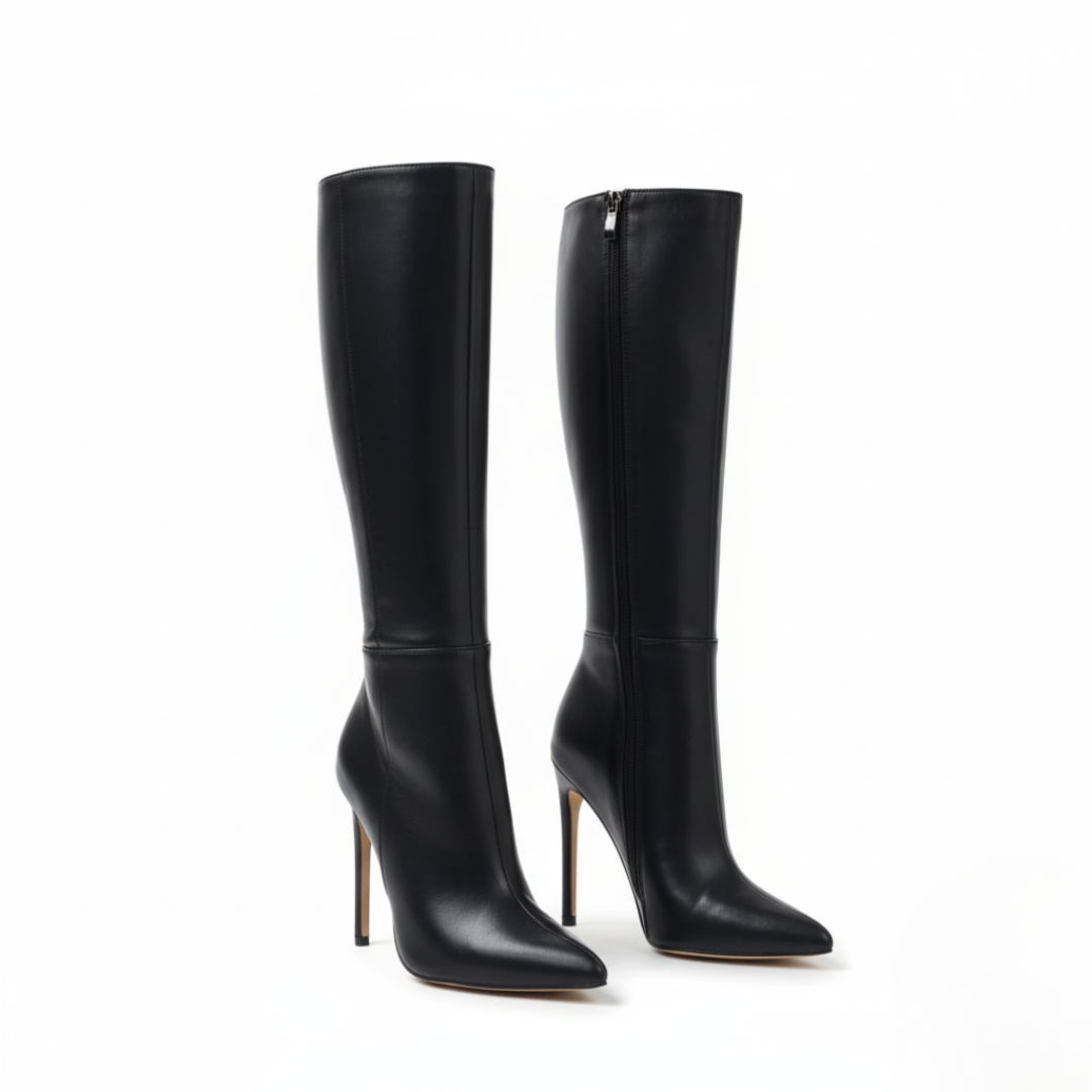 Knee-High Boots for Women with Stiletto Heel | Side Zipper