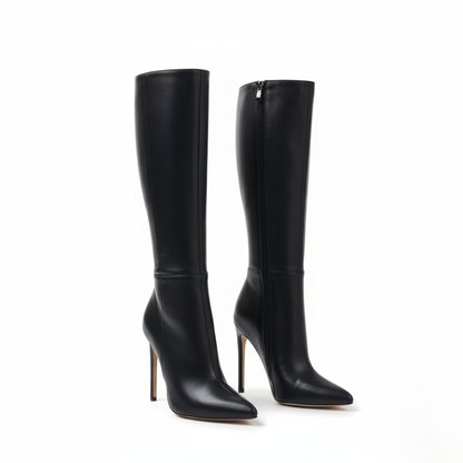 Knee-High Boots for Women with Stiletto Heel | Side Zipper