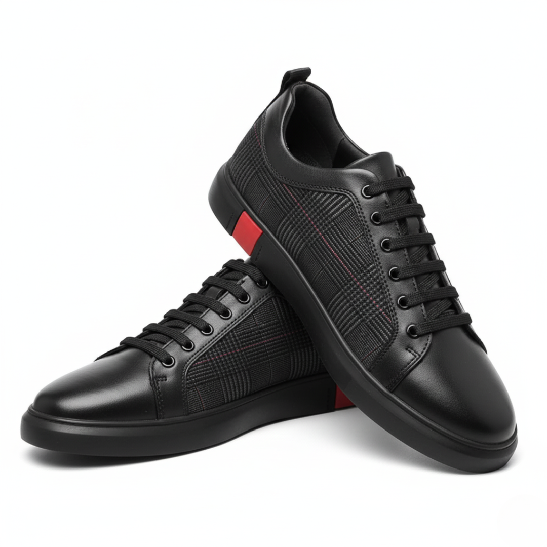 Textured Lace-Up Sneakers for Men | Structured Casual Style
