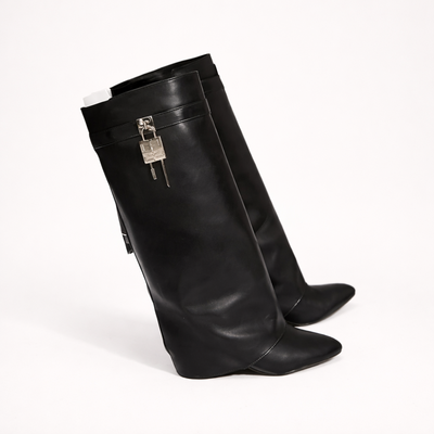 Women's Over the Knee Pointed Toe Boots – Buckle Tall Fashion Boots