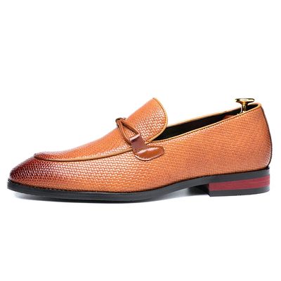 Men’s Lace-Up Oxford Shoes - Rounded Toe and Rubber Outsole