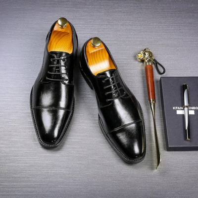 Men’s Oxford Lace-Up Dress Shoes - Formal Business Office Shoes