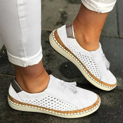 Women’s Perforated Slip-On Loafers - Breathable Casual Flat Shoes