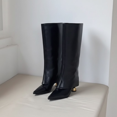 Women's Over the Knee Pointed Toe Boots – Tall Solid Color Boots