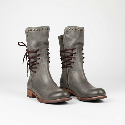Women's Vintage Ankle Boots – Rustic Flat Heel Casual Boots
