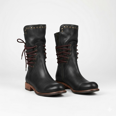 Women's Vintage Ankle Boots – Rustic Flat Heel Casual Boots