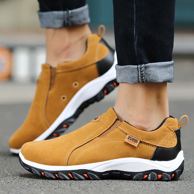 Men’s Slip-On Outdoor Shoes – Casual Walking Trainers with Tread Sole