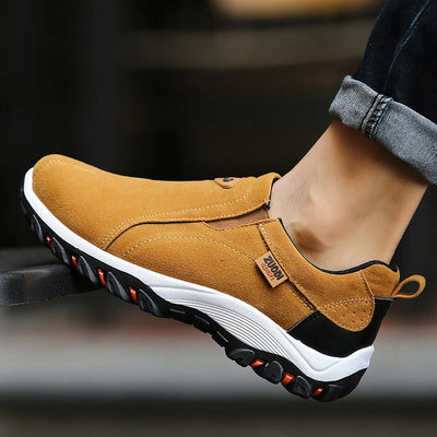Men’s Slip-On Outdoor Shoes – Casual Walking Trainers with Tread Sole
