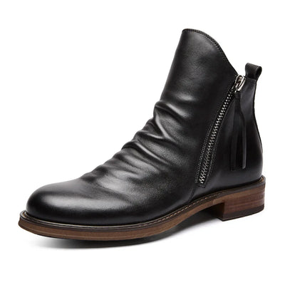 Men’s Side Zip Ankle Boots – Casual Slip-On Everyday Boots