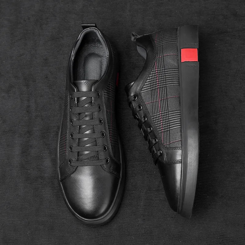 Lace-Up Sneakers for Men | Patterned Side Panel