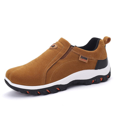 Men’s Slip-On Outdoor Shoes – Casual Walking Trainers with Tread Sole
