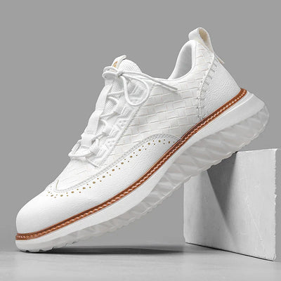 Men’s Low Top Lace-Up Sneakers - Structured Upper Casual Trainers