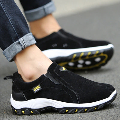 Men’s Slip-On Outdoor Shoes – Casual Walking Trainers with Tread Sole