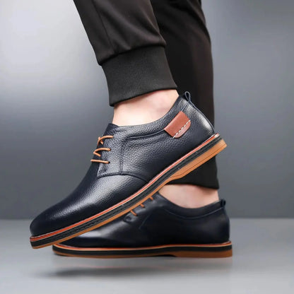 Men’s Classic Derby Shoes | Textured Upper with Contemporary Detailing