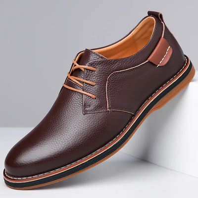Men’s Derby Lace-Up Shoes - Textured Formal Smart Casual Shoes