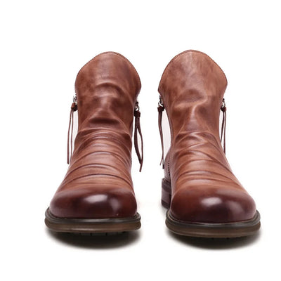 Men’s Side Zip Ankle Boots – Casual Slip-On Everyday Boots