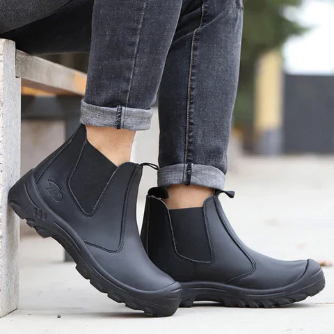 Ankle Work Boots for Men | Elastic Side Panels